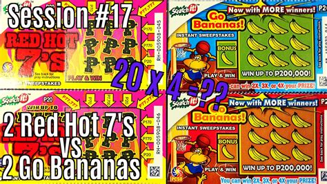 scratch it red hot 7|300 worth of SCRATCH IT GO BANANAS AND RED HOT 7 .